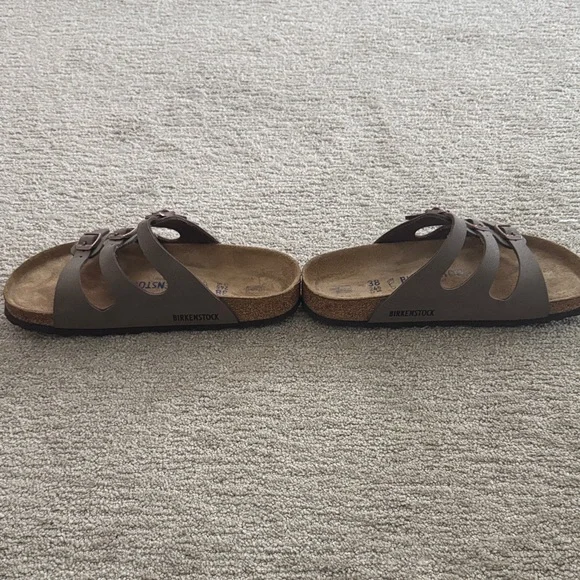 Birkenstock Dark Brown Triple Strap Sandals - Picture 3 of 5